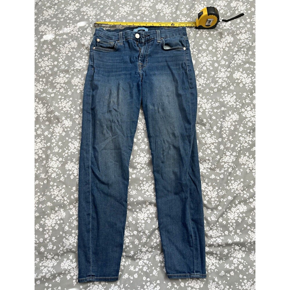 7 For All Mankind Womens B(air) The Skinny Jeans Size 29 Blue Distressed Denim